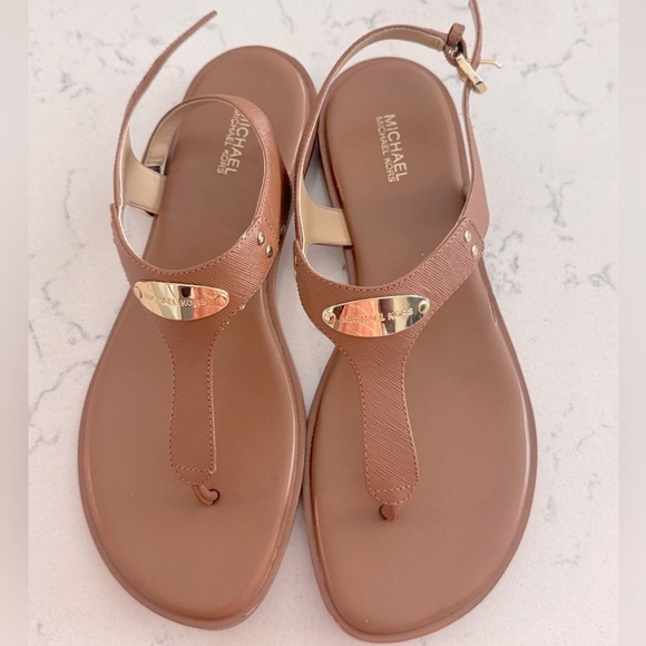Michael Michael Kors MK Plate Thong Women's Sandals size 9M shoes - Picture 11 of 12